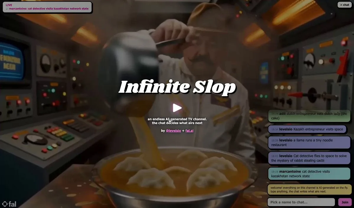Сайт Infinite Slop