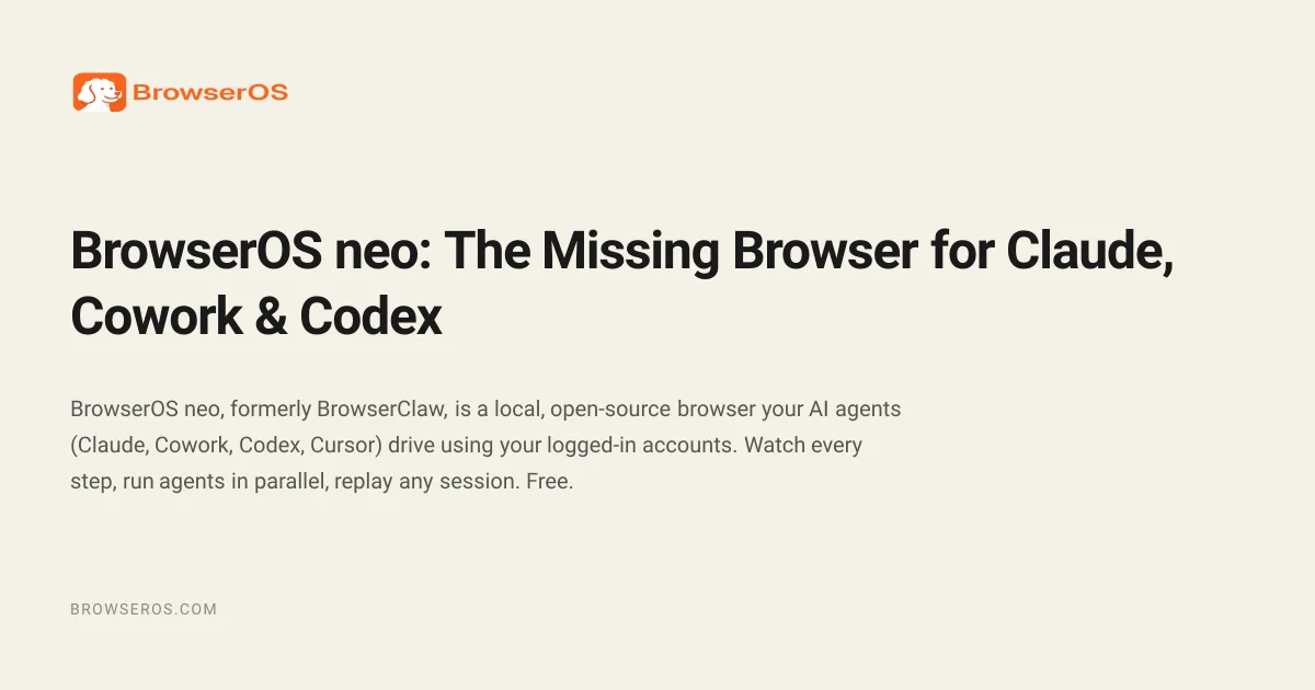 Сайт BrowserOS neo