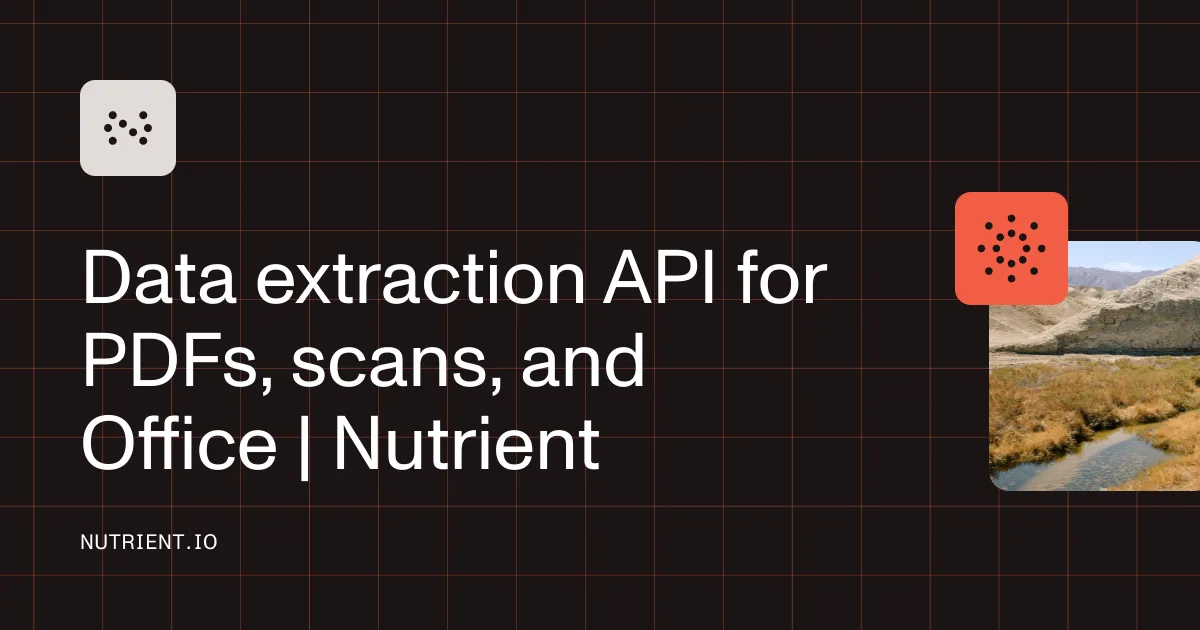 Сайт Nutrient Data Extraction API