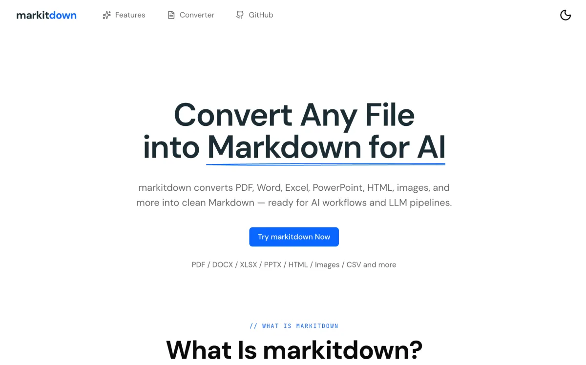 Сайт Markitdown Online