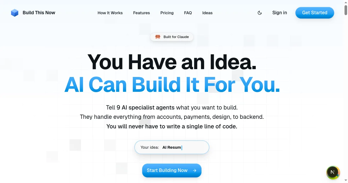 Сайт Build This Now