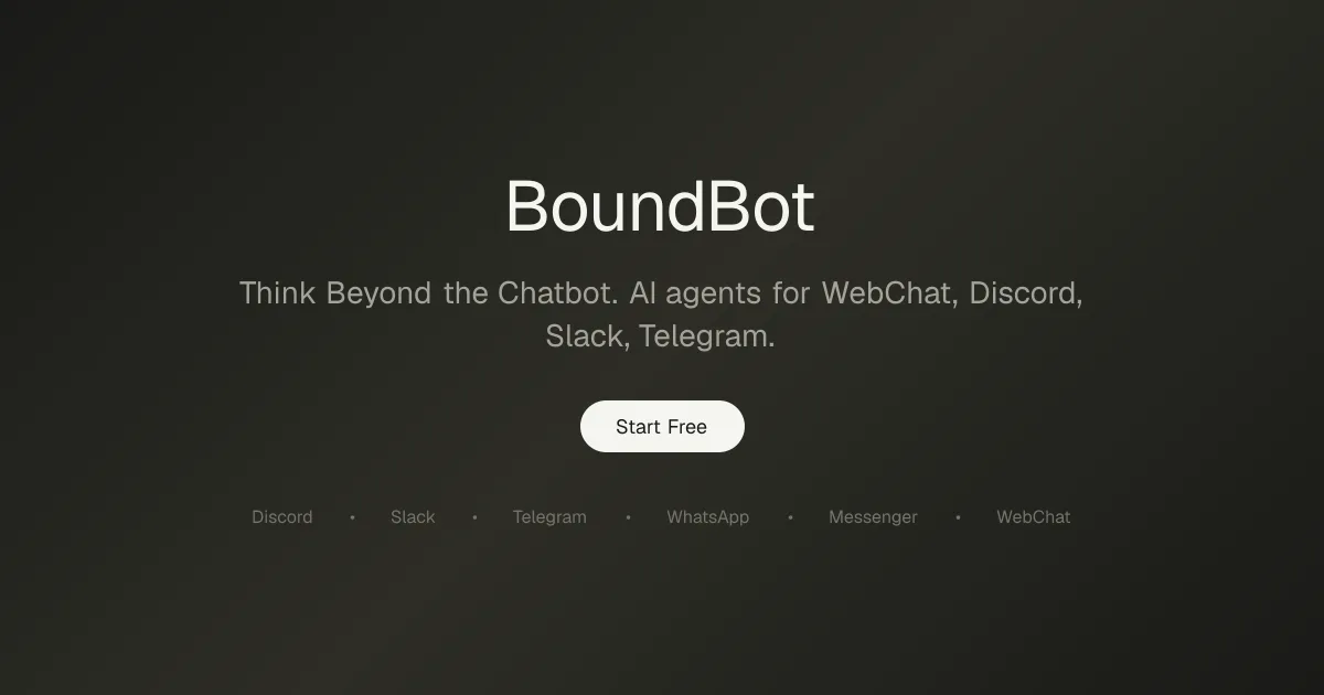 Сайт BoundBot