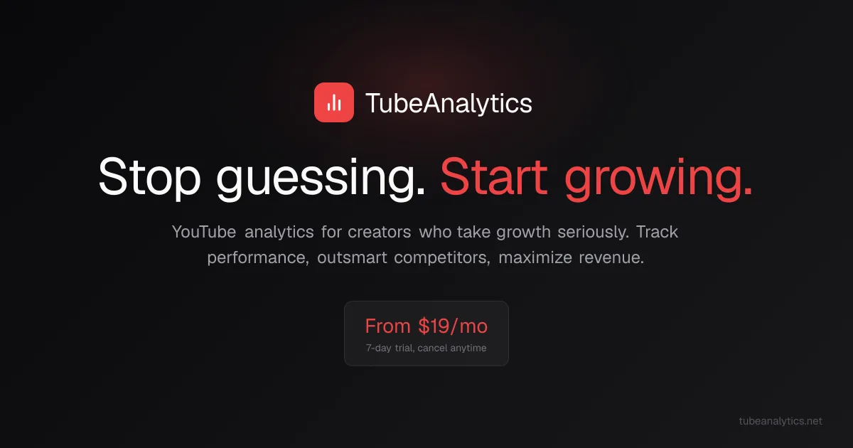Сайт TubeAnalytics