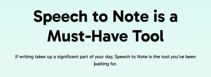 Сайт Speech To Note