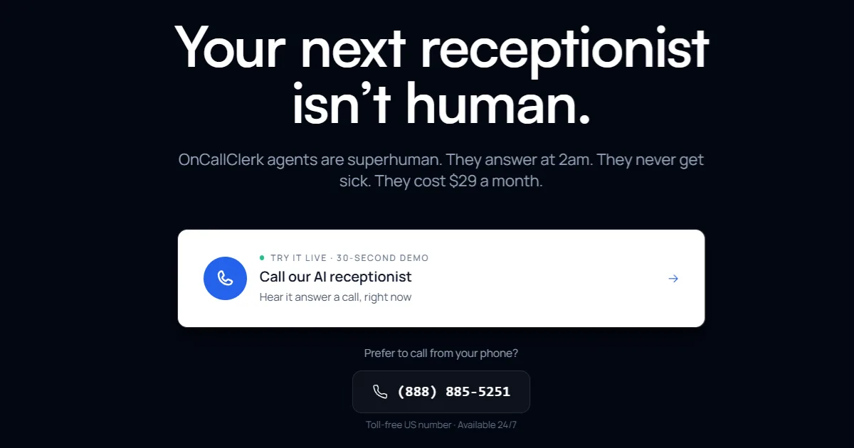 Сайт OnCallClerk
