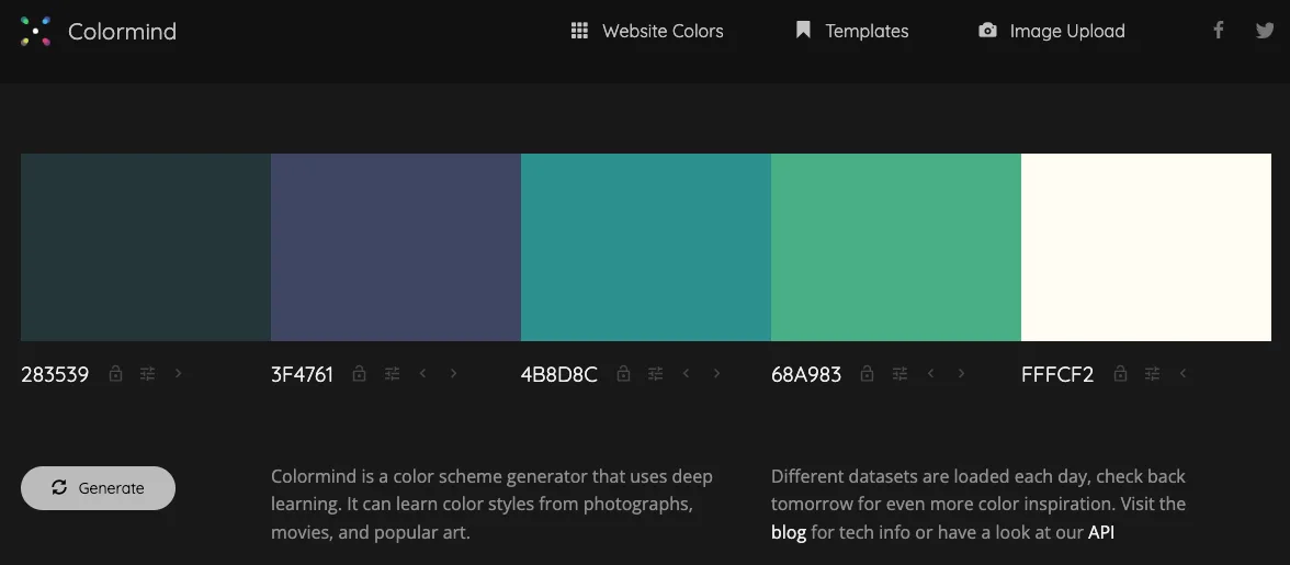 Сайт Colormind