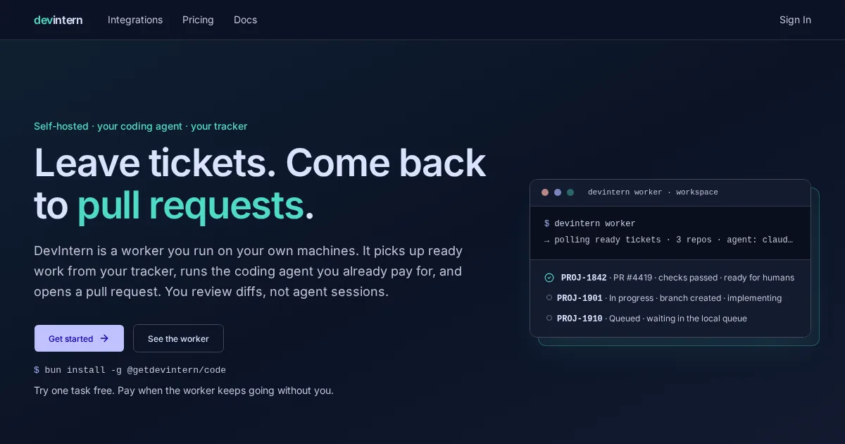 Сайт DevIntern