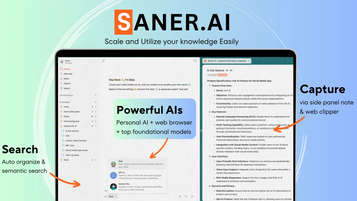 Сайт Saner.AI