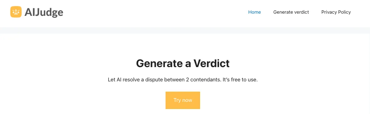 Сайт AI Judge
