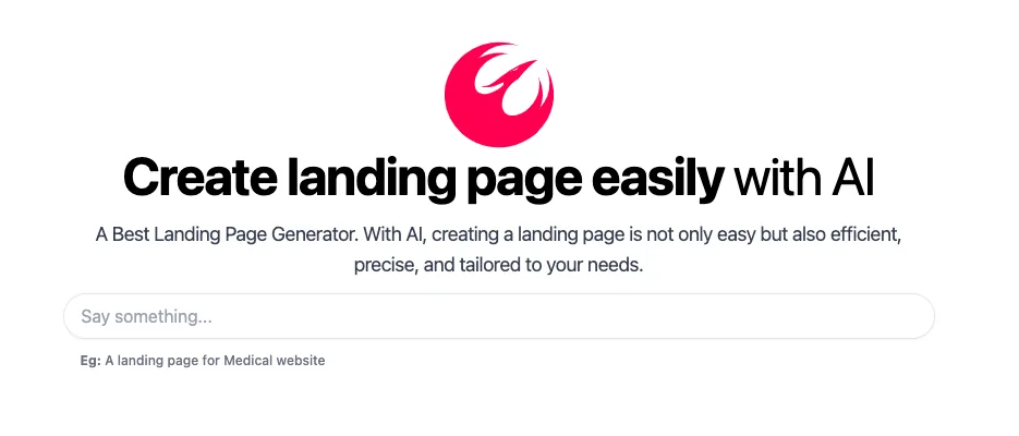 Сайт AI Landing Page Generator
