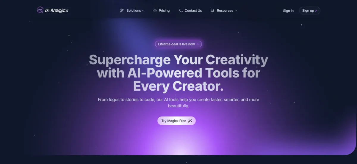 Сайт AI Magicx