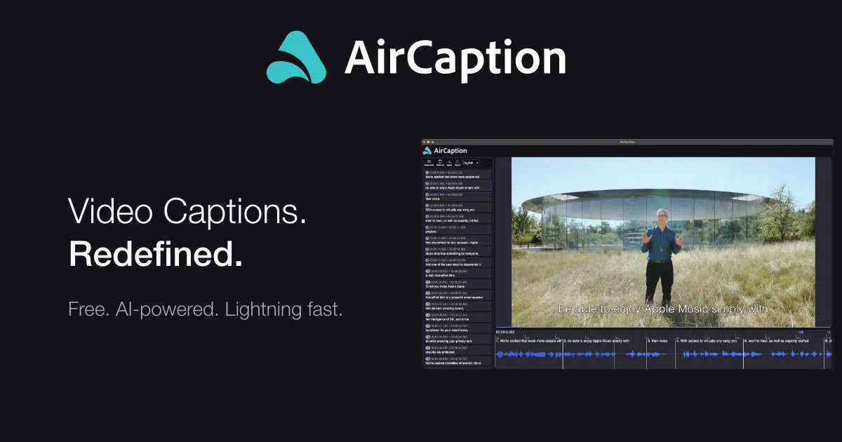 Сайт AirCaption
