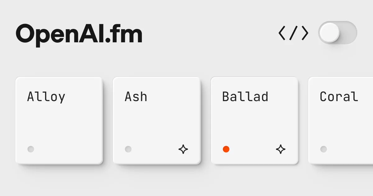 Сайт OpenAI.fm