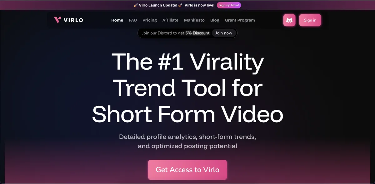 Сайт Virlo