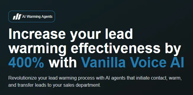 Сайт Vanilla Voice AI