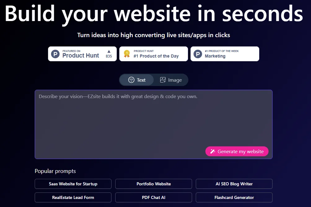 Сайт EZSite.ai