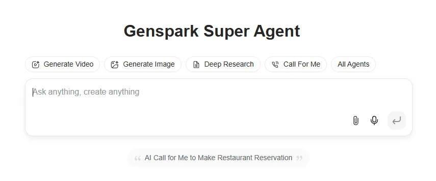 Сайт GenSpark AI