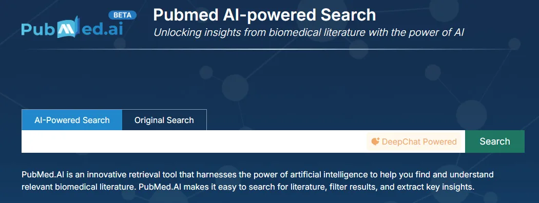 Сайт PubMed AI