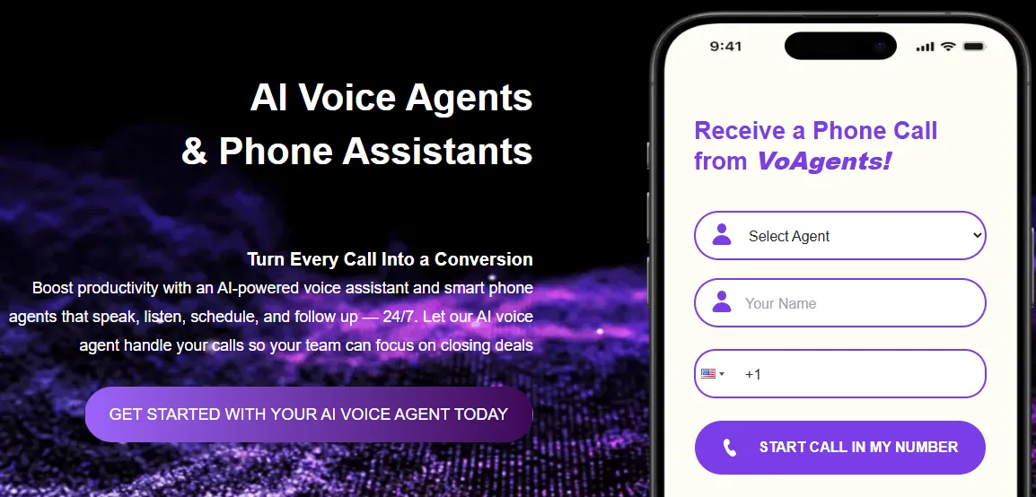 Сайт VOAgents.ai