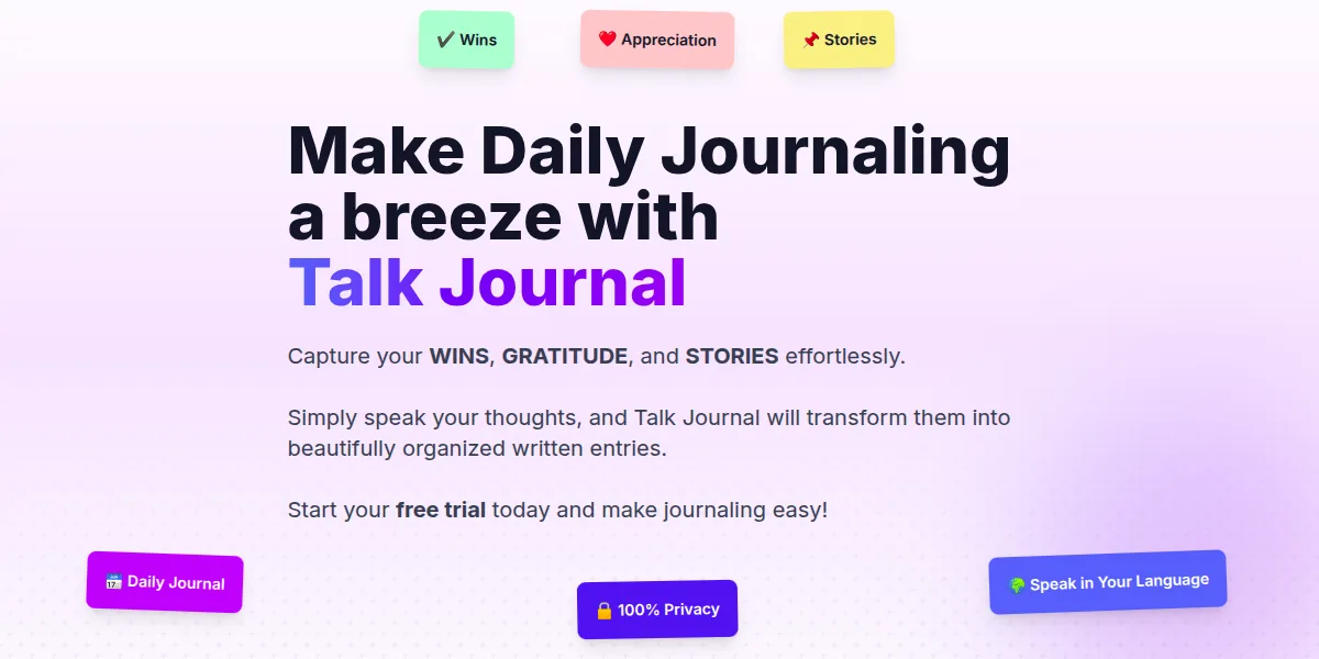 Сайт Talk Journal