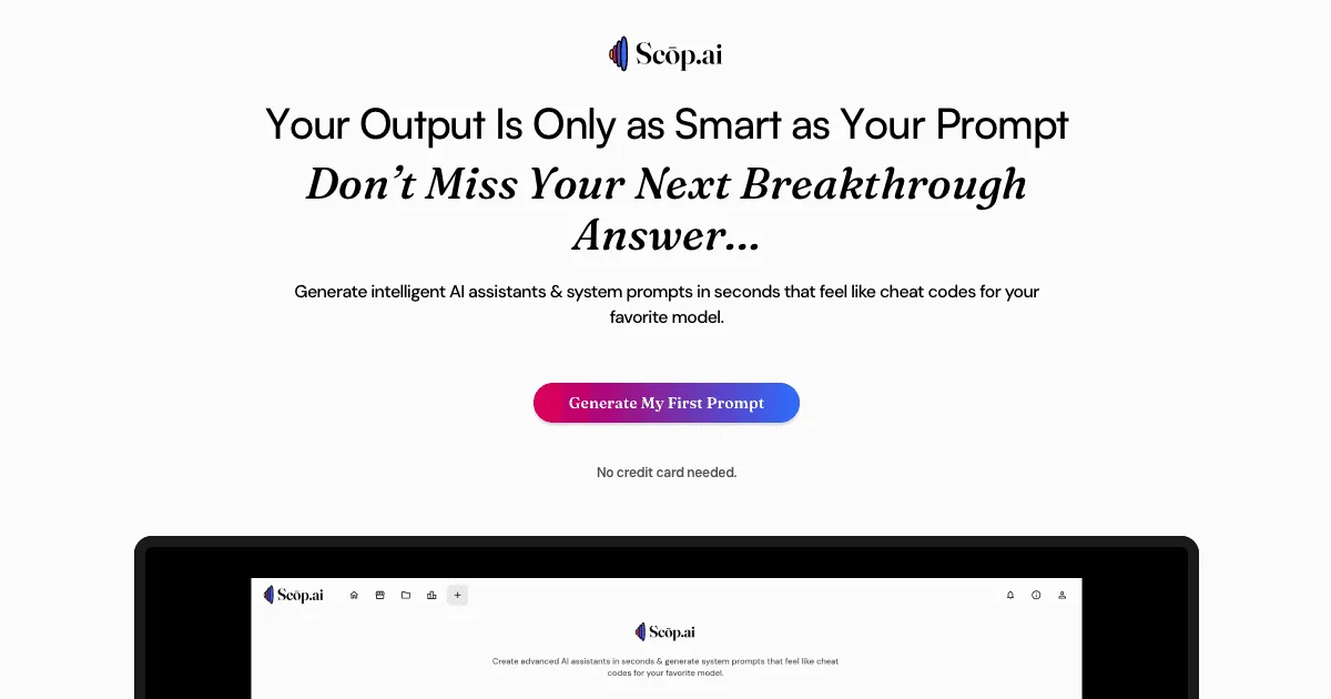 Сайт Scop AI