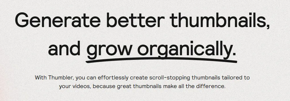 Сайт Thumbler AI