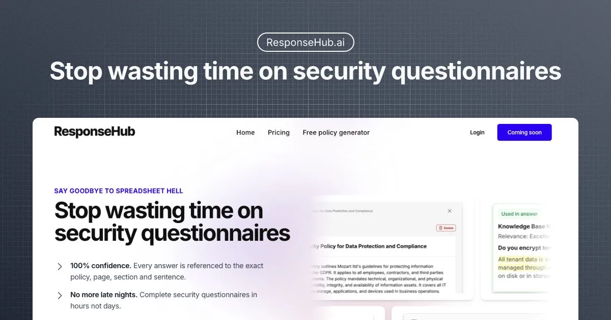 Сайт ResponseHub