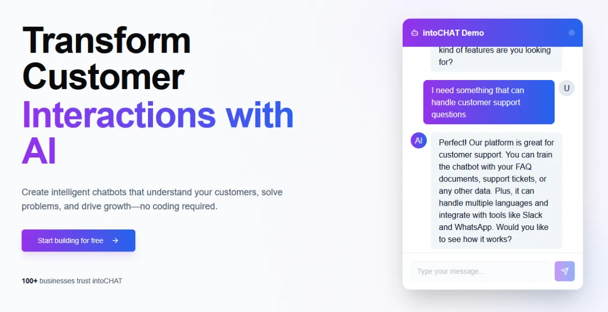Сайт IntoChat