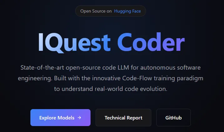 Сайт IQuest Coder