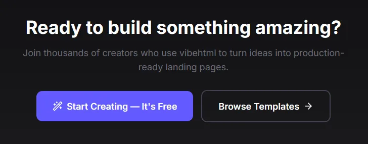 Сайт Vibe HTML
