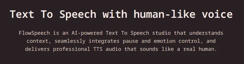 Сайт FlowSpeech