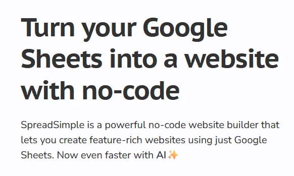 Сайт SpreadSimple