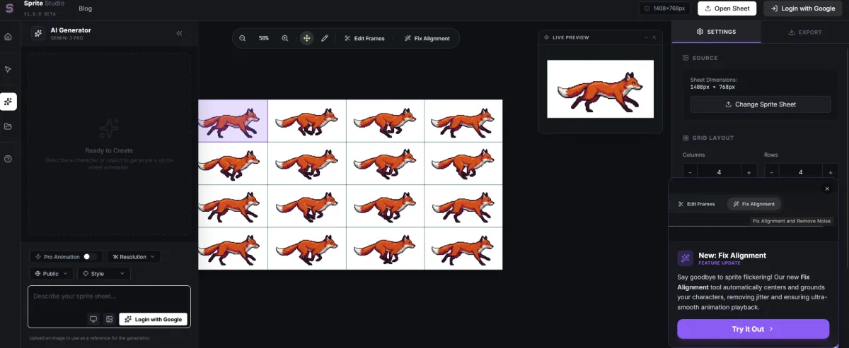 Сайт Sprite Studio