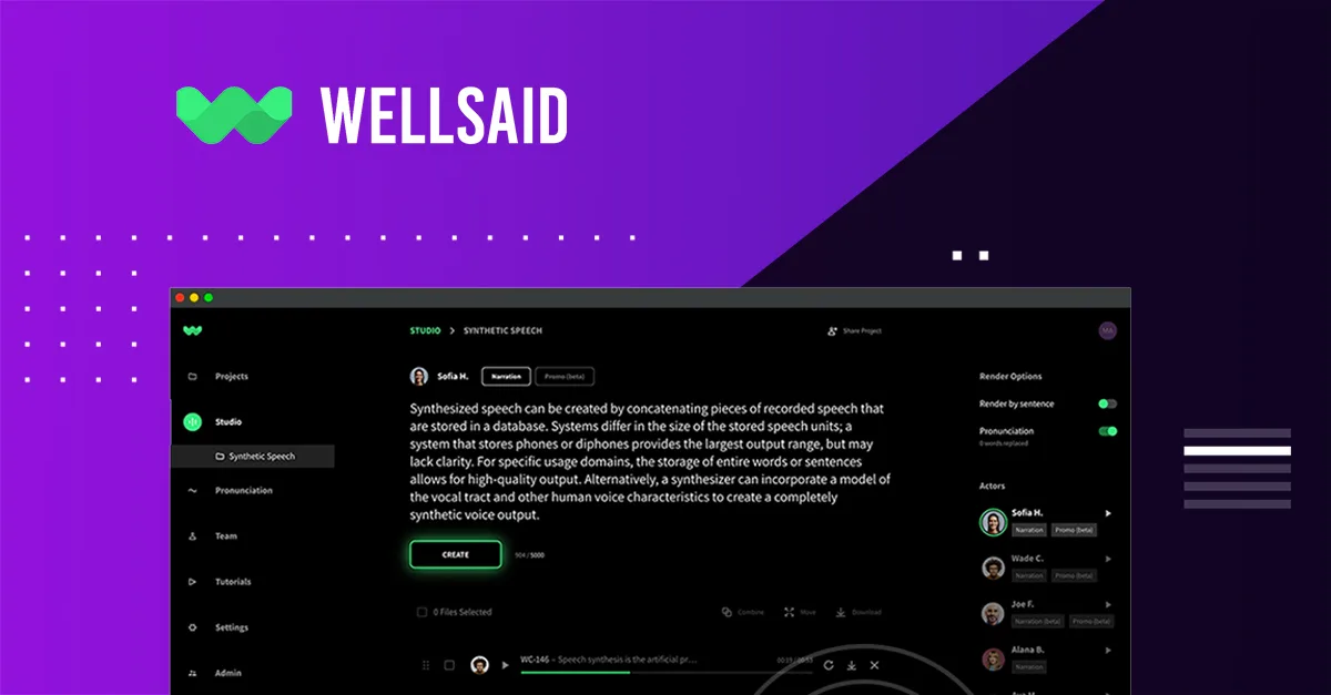 Сайт WellSaid Labs