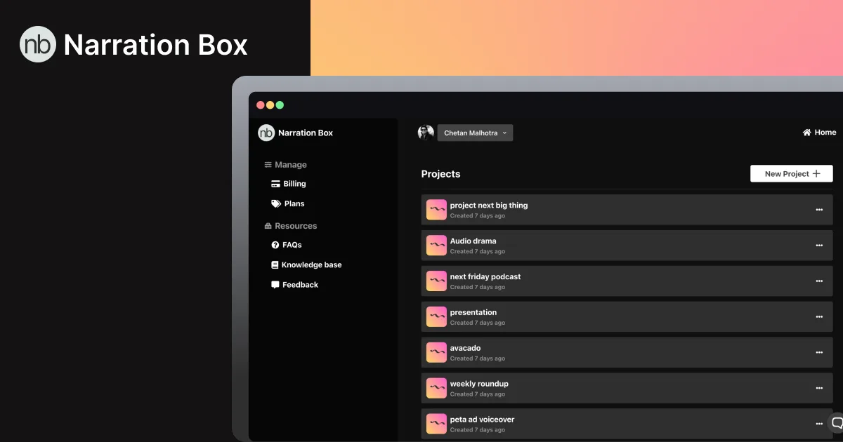 Сайт Narration Box