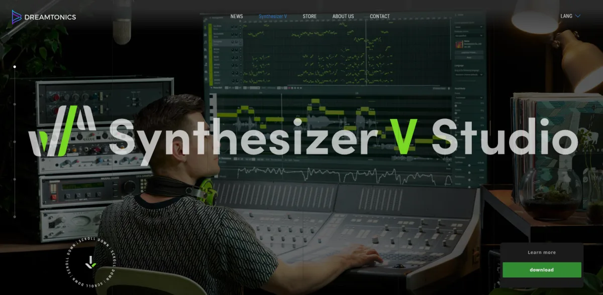Сайт Synthesizer V