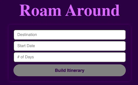 Сайт Roam Around App