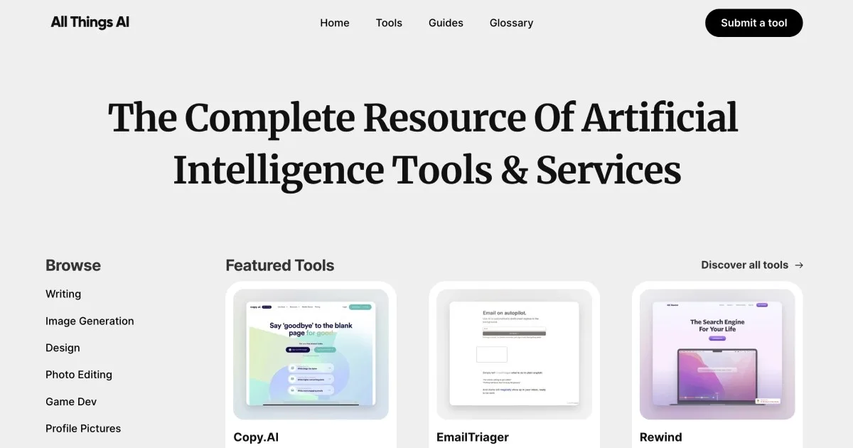 Сайт All Things AI