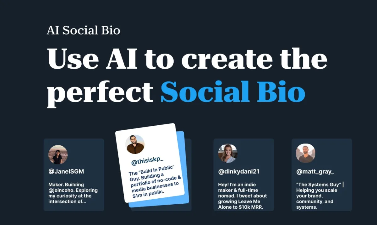 Сайт AI Social Bio