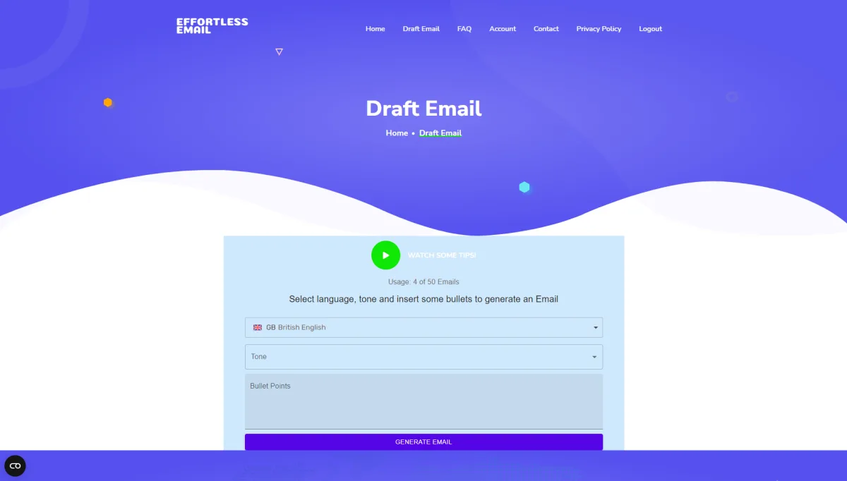 Сайт Effortless Email