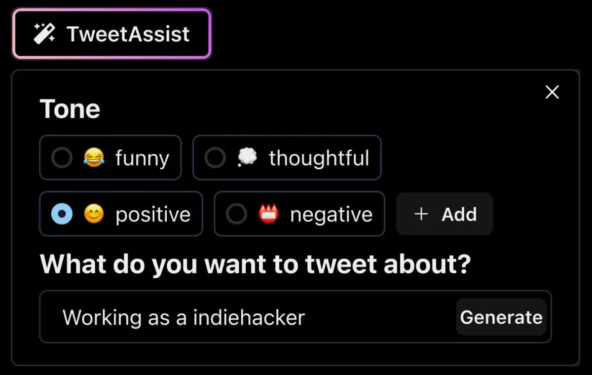 Сайт Tweet Assist App