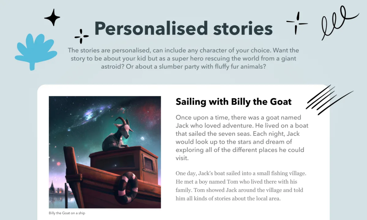 Сайт BedtimeStory.ai