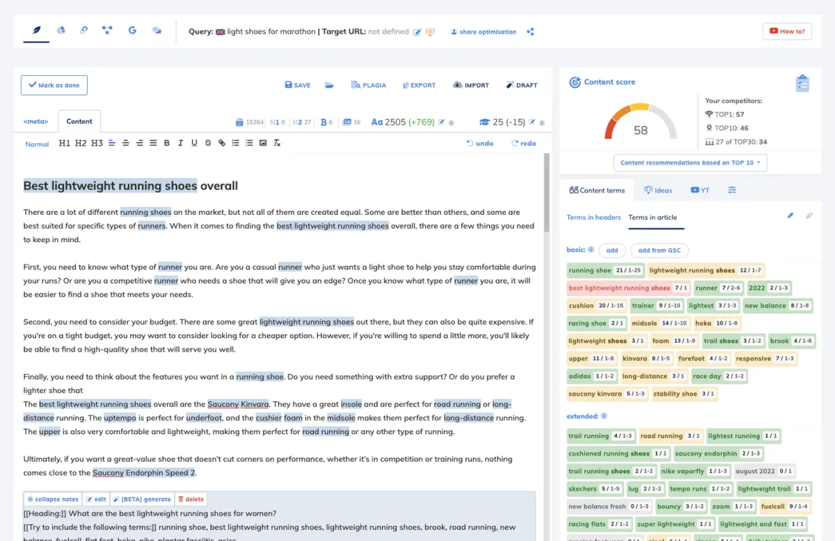Сайт NeuronWriter